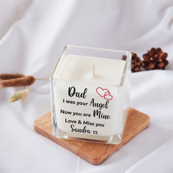 Personalised I was your angel now you're mine, Memorial Candle